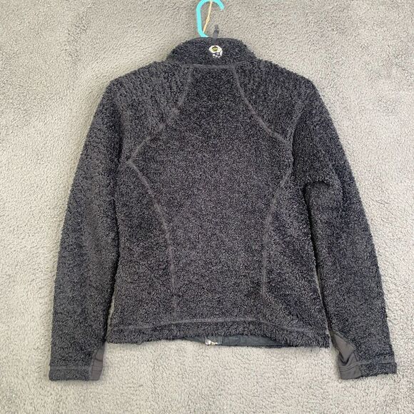 Mountain Hardwear Jacket Womens Small Full Zip Fleece Deep Pile Black USA Made - Picture 9 of 11